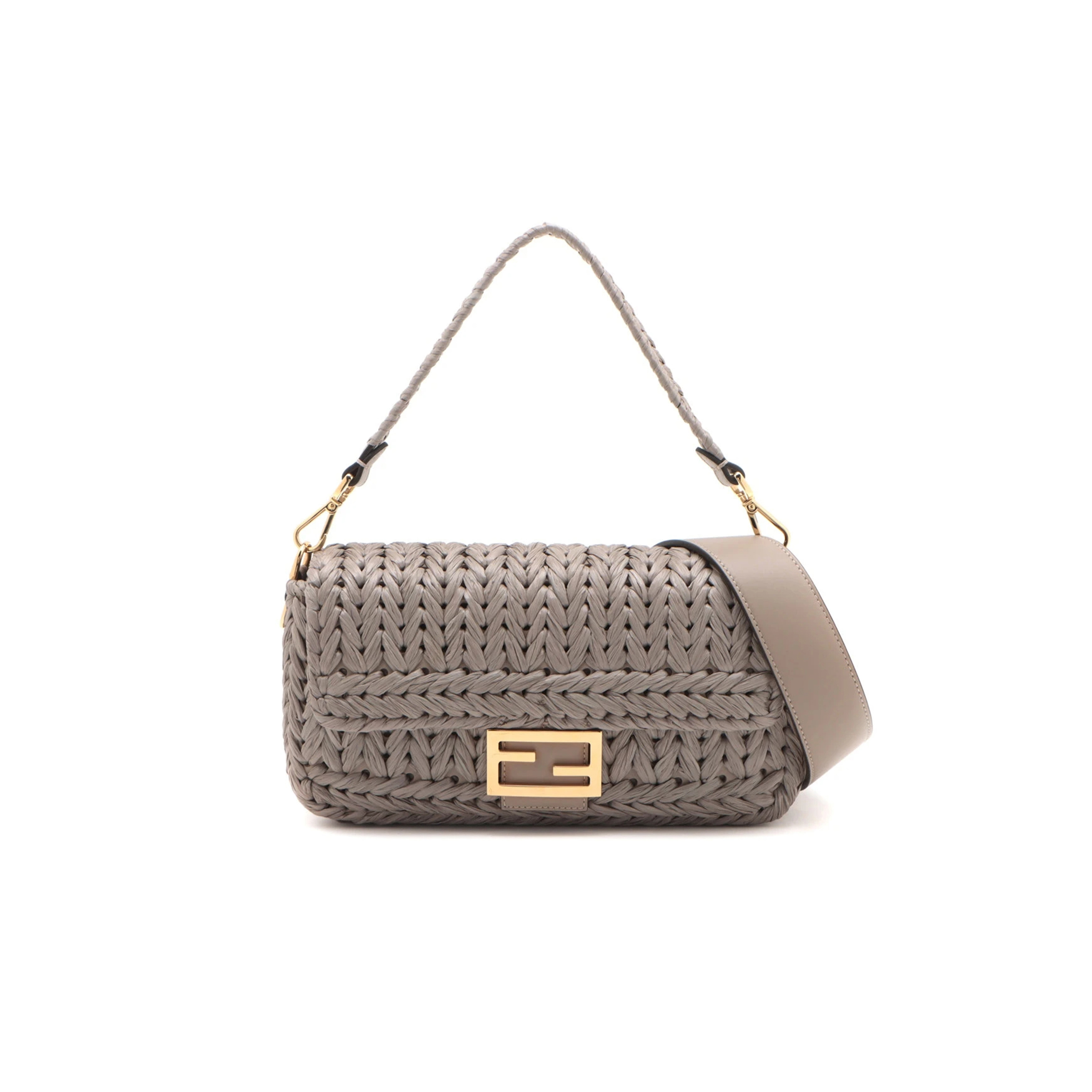 FENDI BAGUETTE LEATHER LIGHT BLUE (27*15*6cm)